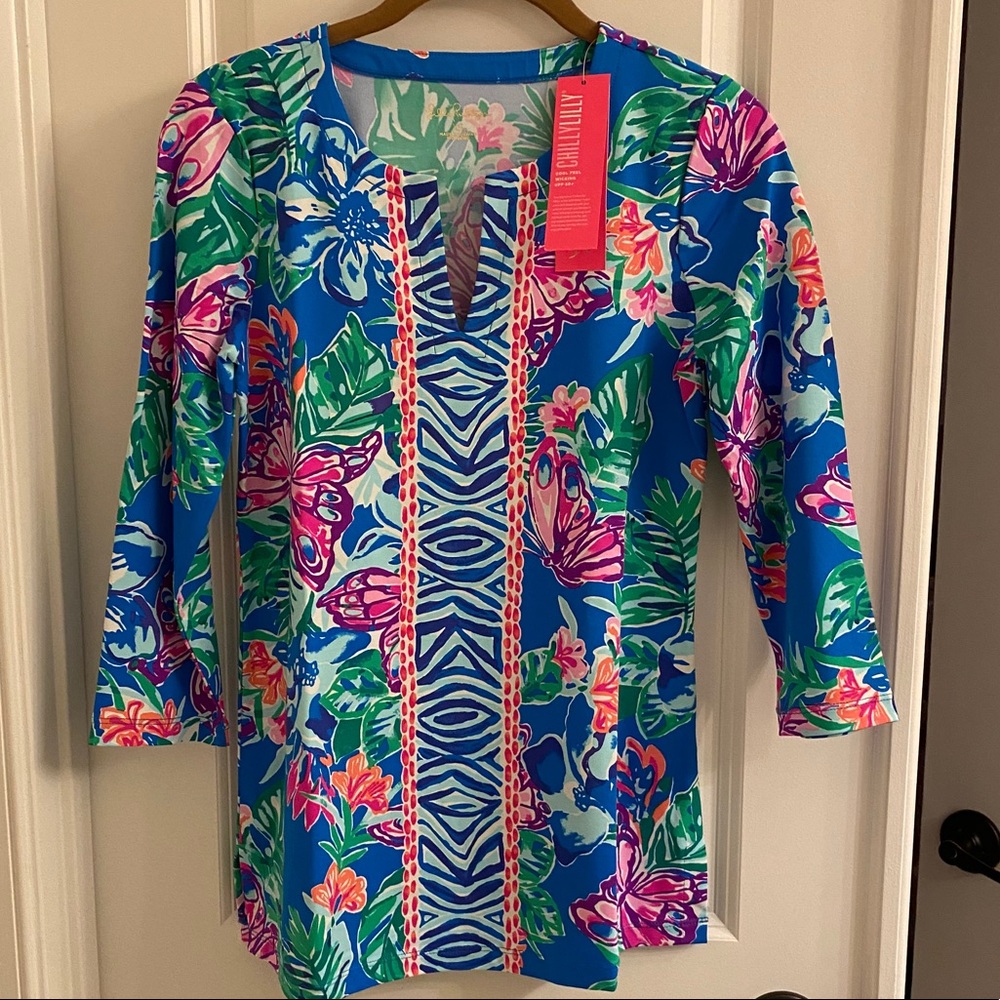 Lilly Pulitzer UPF 50 ChillyLilly Karina Tunic  XS - Picture 3 of 9